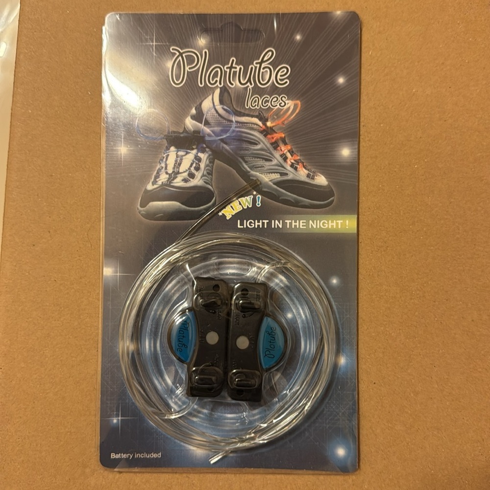 Platube Shoelaces - light up shoelaces in blue